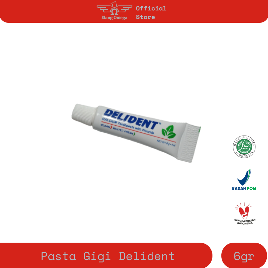 Jual [100 pcs] pasta gigi delident nett 6gr Calcium toothpaste with ...