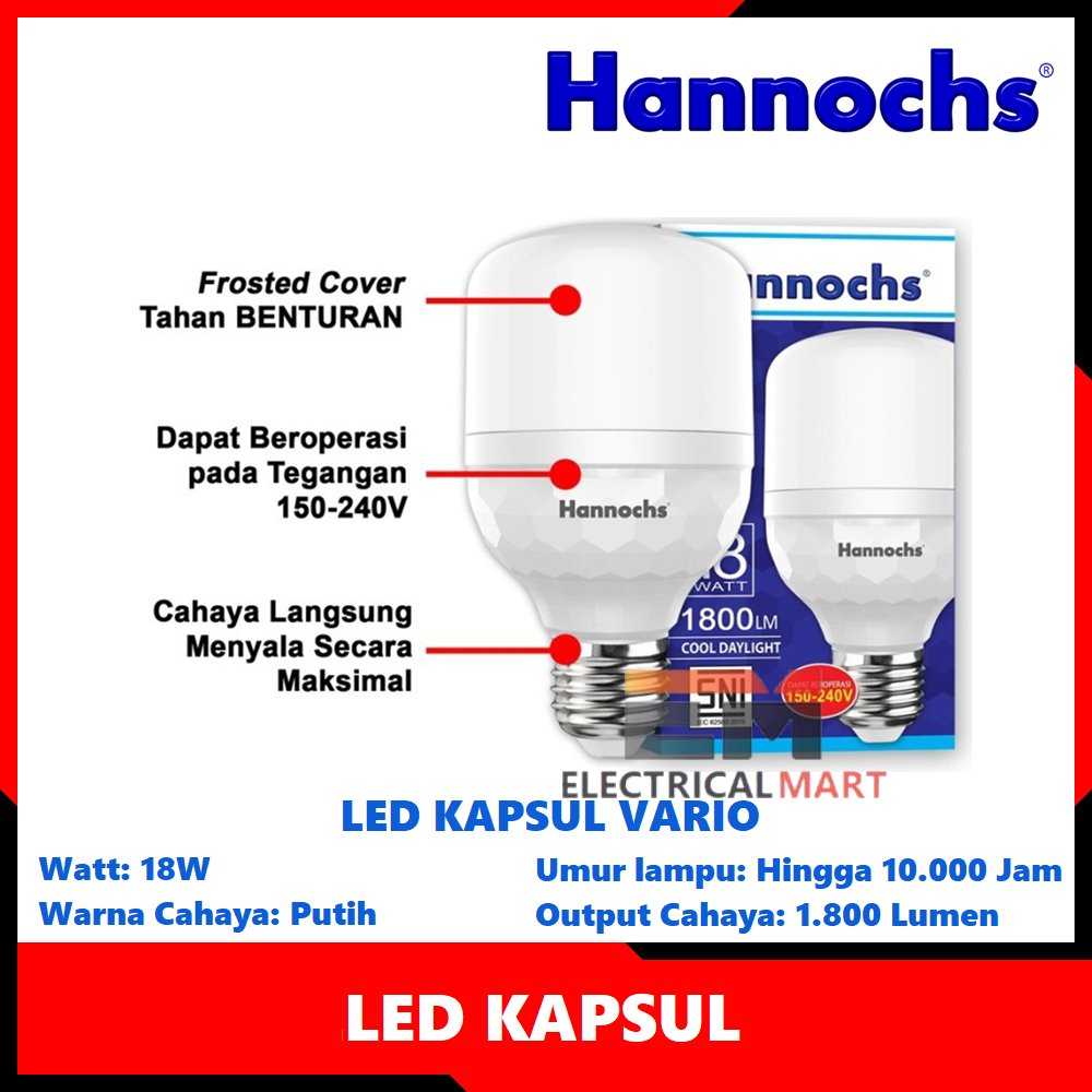 Jual Lampu LED Kapsul Hannochs Vario 6W 12W 18W 22W 30W 32W 40W 45W 50W ...