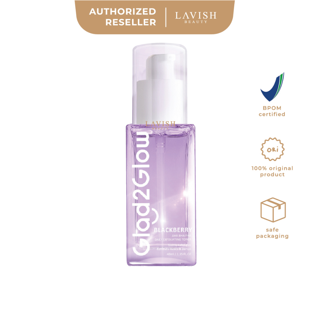 Jual GLAD2GLOW Blackberry AHA BHA PHA Daily Exfoliating Toner (40ml