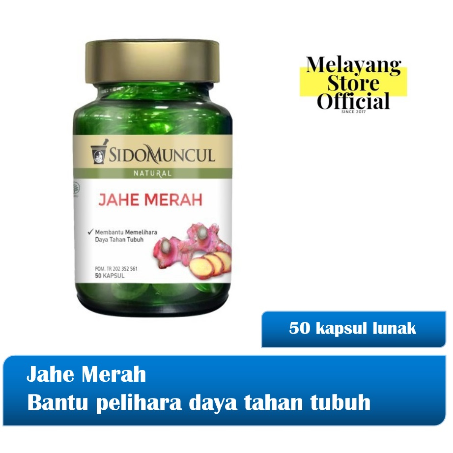 Jual Sido Muncul Jahe Merah 50kapsul Lunak - Pelihara Daya Tahan Tubuh ...