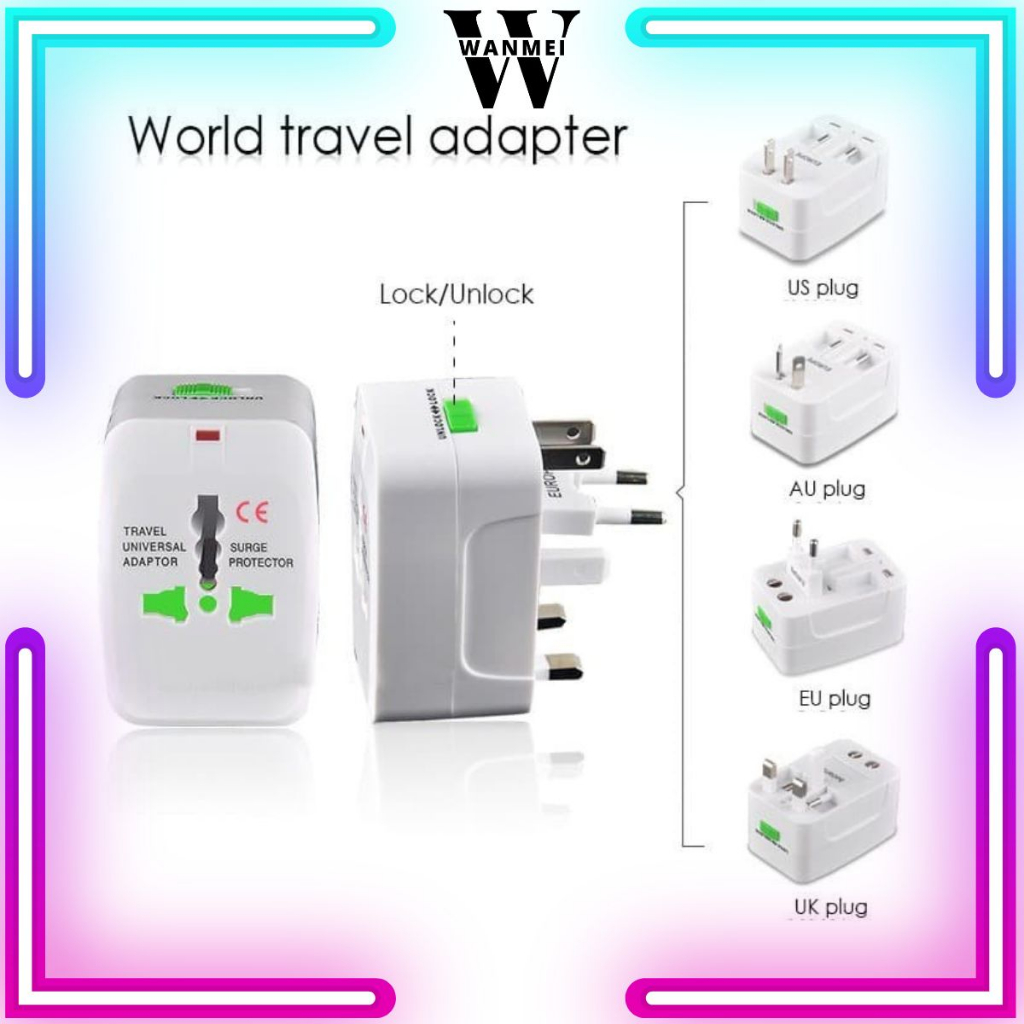 Jual WM Travel Adaptor Universal ALL IN 1 / adaptor traveling Sambungan ...