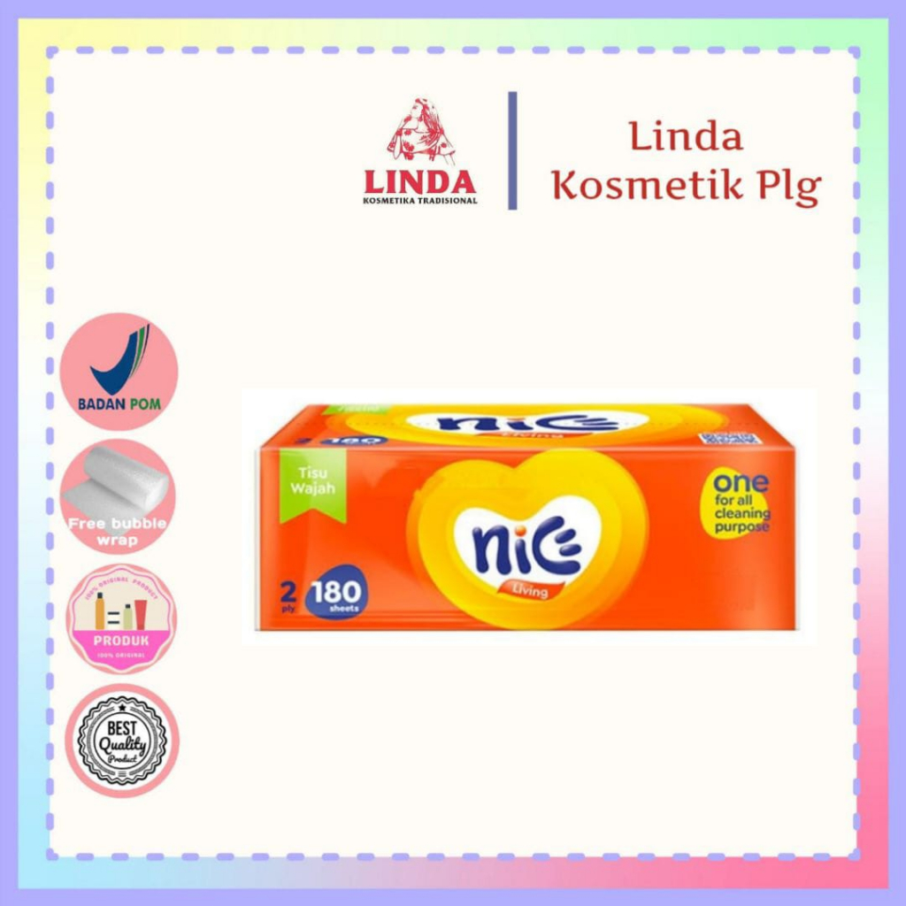 Jual NICE FACIAL TISSUE 180 SHEETS 2 PLY (TISU WAJAH) | Shopee Indonesia