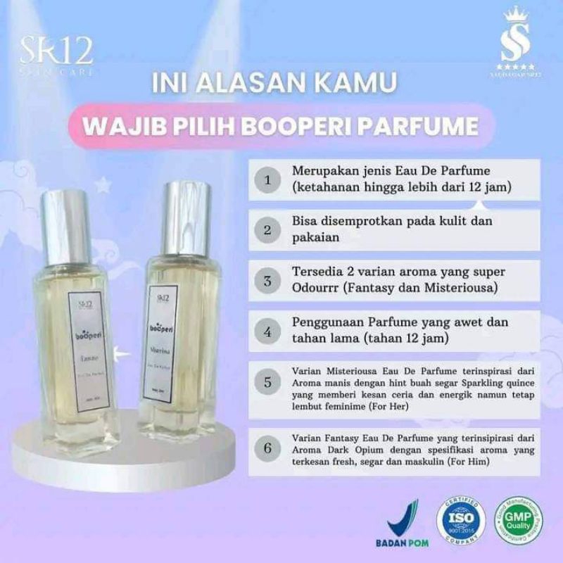 Jual Sr12 Booperi Parfum 30ml Tahan Hingga 12 Jam Disemprotkan Ke Tangan Dan Pakaian 5076