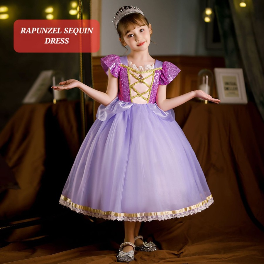 Jual TOKYOBERRY RAPUNZEL SEQUIN DRESS BAJU PRINCESS ANAK TANGLED ...
