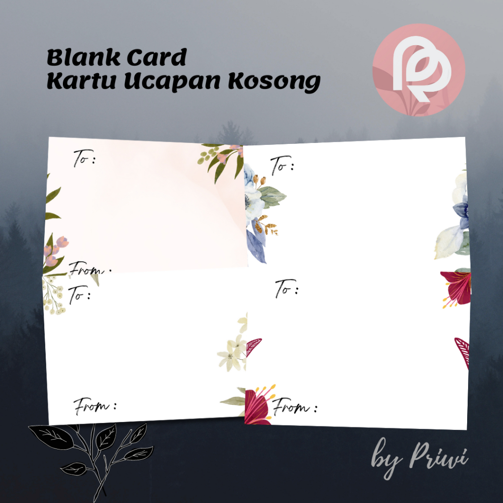 Jual BLANK CARD KARTU UCAPAN KARTU KOSONG POLOS GREETING CARD NEW ...