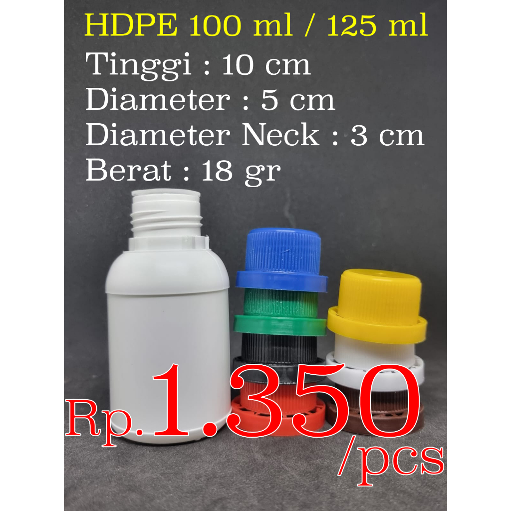 Jual Botol Labor / AGRO / HDPE 100 ml TEBAL & ANTI BOCOR | Shopee Indonesia
