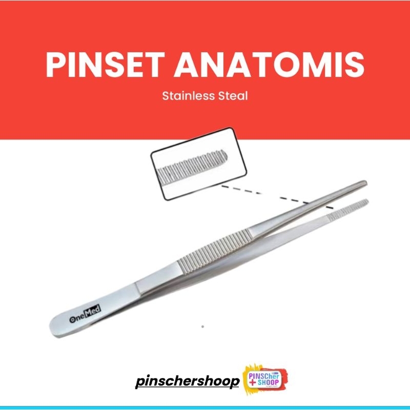 Jual Pinset Anatomi SS Thumb Dressing Forcep Stainless Steel Instrumen ...