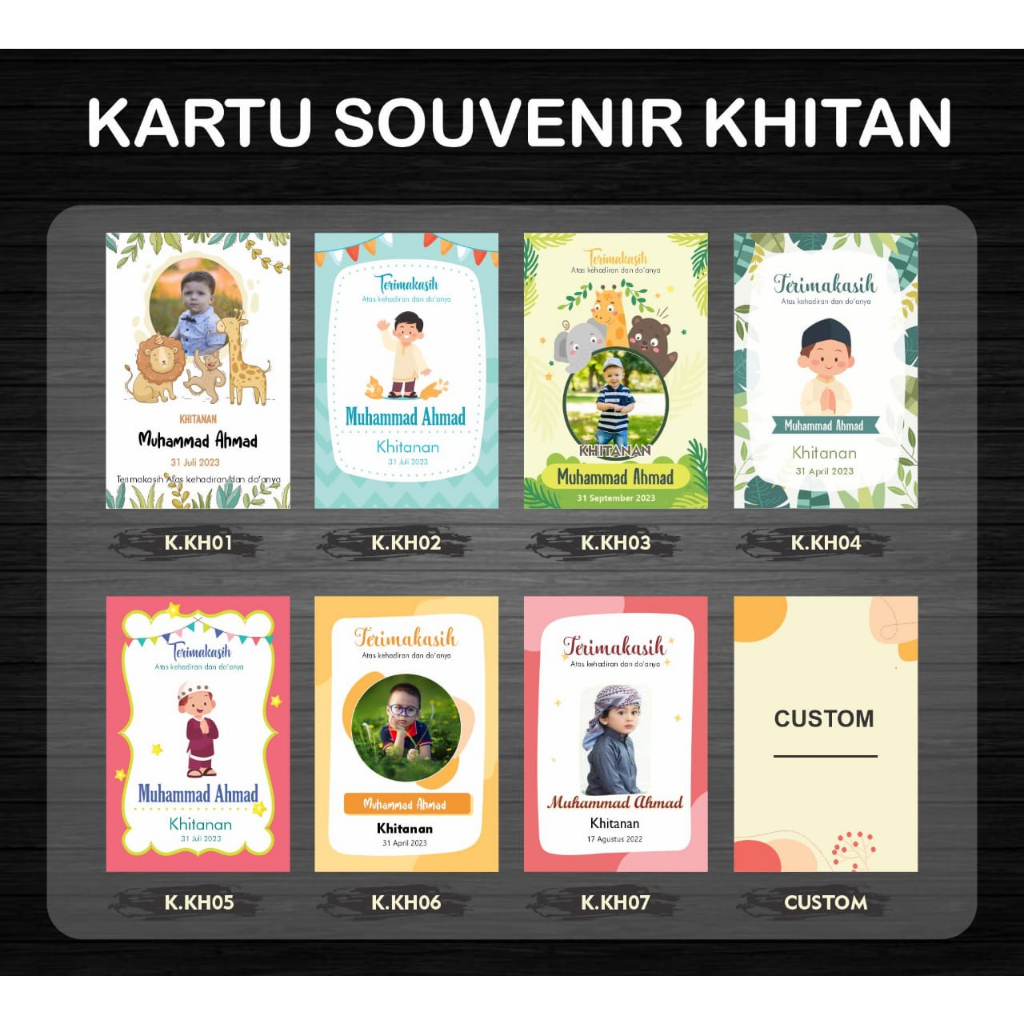 Jual KARTU SOUVENIR / KARTU UCAPAN KHITAN | Shopee Indonesia