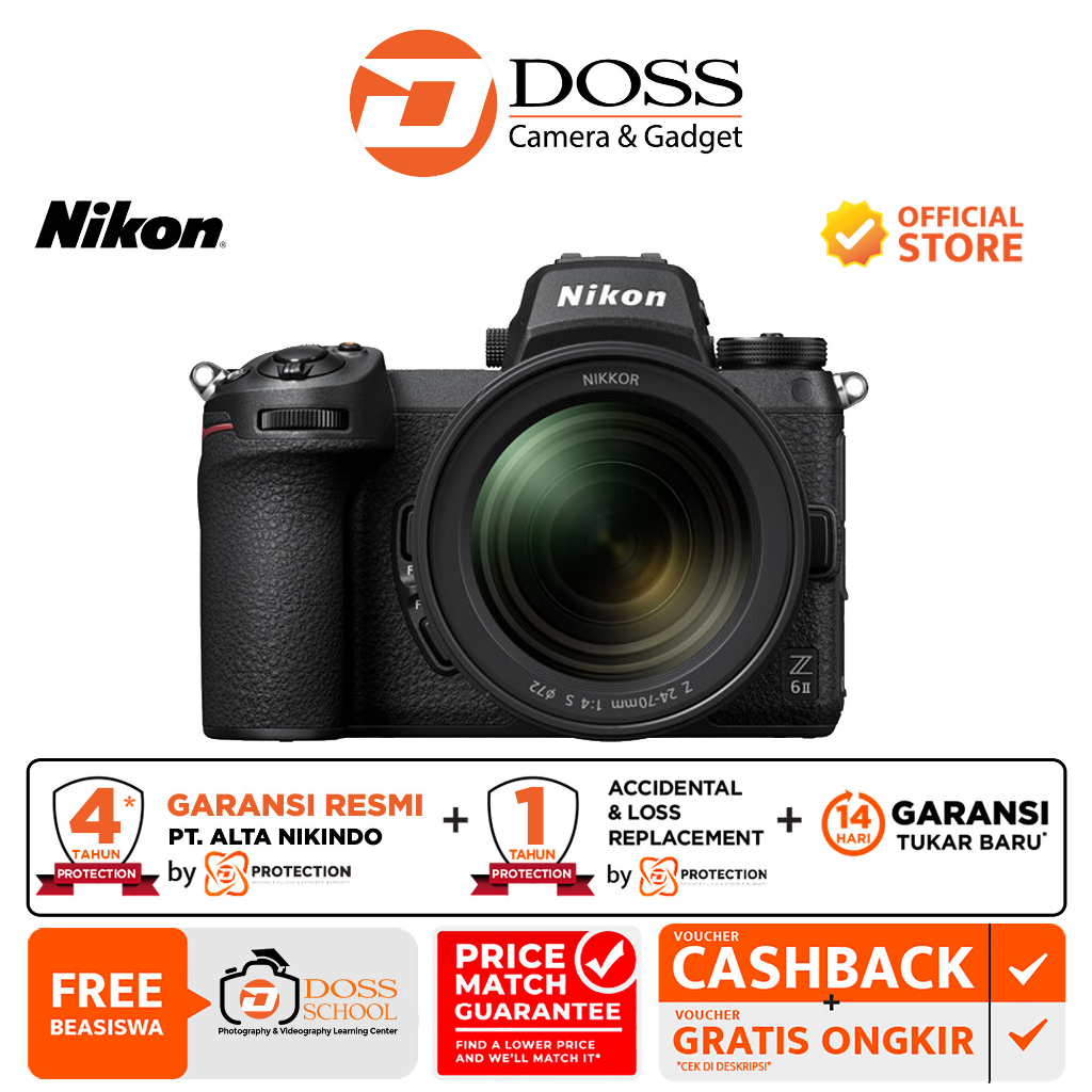 Jual Nikon Z 6II Mirrorless Kit 2470mm f4 / Nikon Mirrorless / Z6II