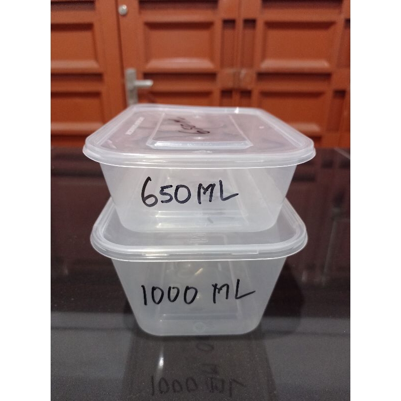 Jual Thin Wall Kotak Persegi Panjang 500ml 650 Ml 1000 Ml Shopee Indonesia