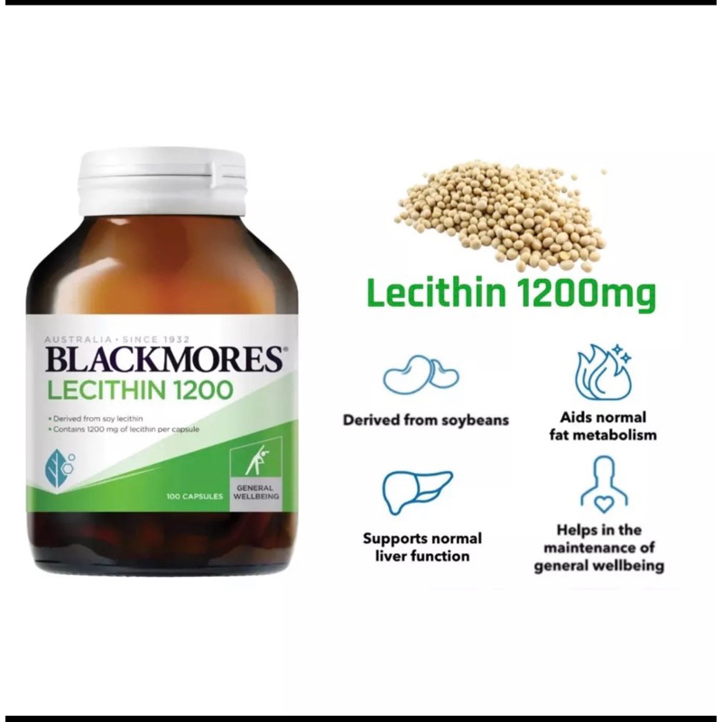 Jual Blackmores Lecithin 1200 mg (Fat metabolism and heart function