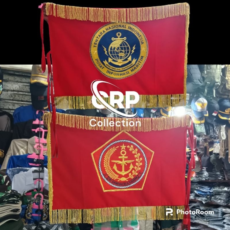 Jual Bendera Ruangan / Bendera Pataka TNI Custom, Ful Bordir Depan ...