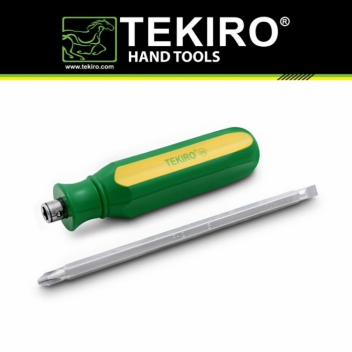 Jual Obeng Tekiro Original 2 Arah Ukuran 6 x 125mm Obeng Plus Minus ...