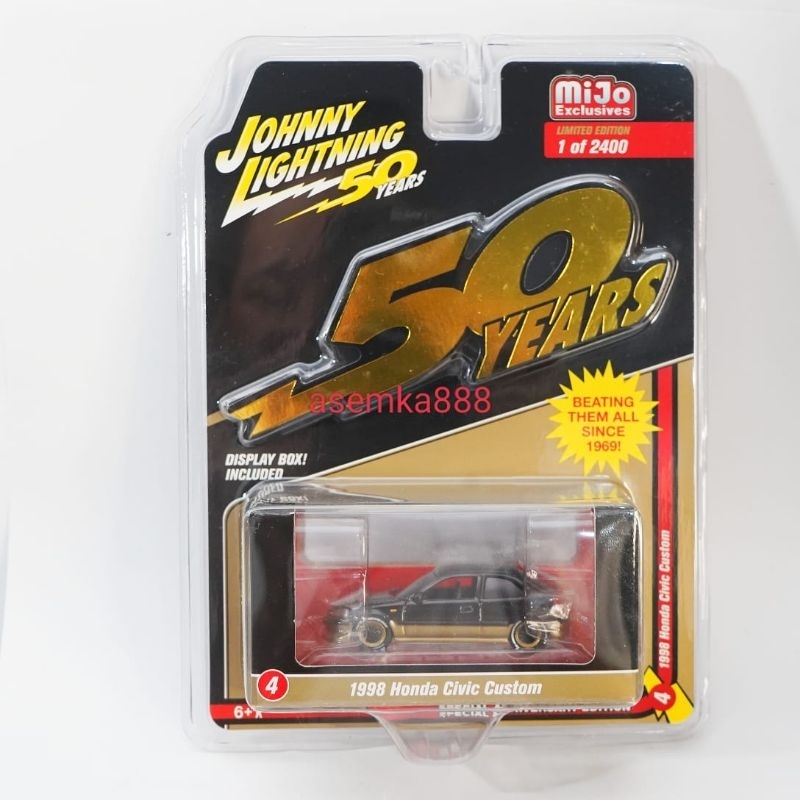 Jual Johnny Lightning 1/64 diecast 50 Years 1998 Honda Civic Custom ...