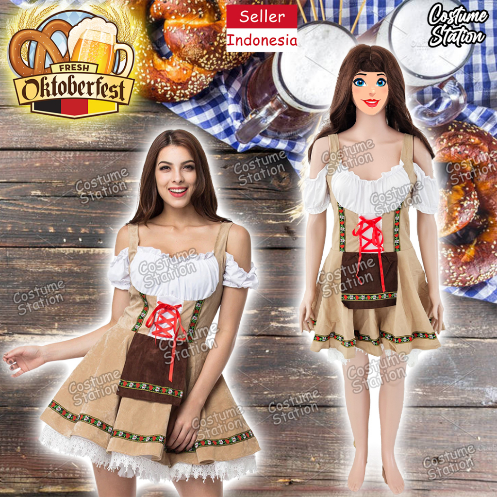 Jual Kostum Octoberfest / Costume Negara German Jerman Brown cewe ...