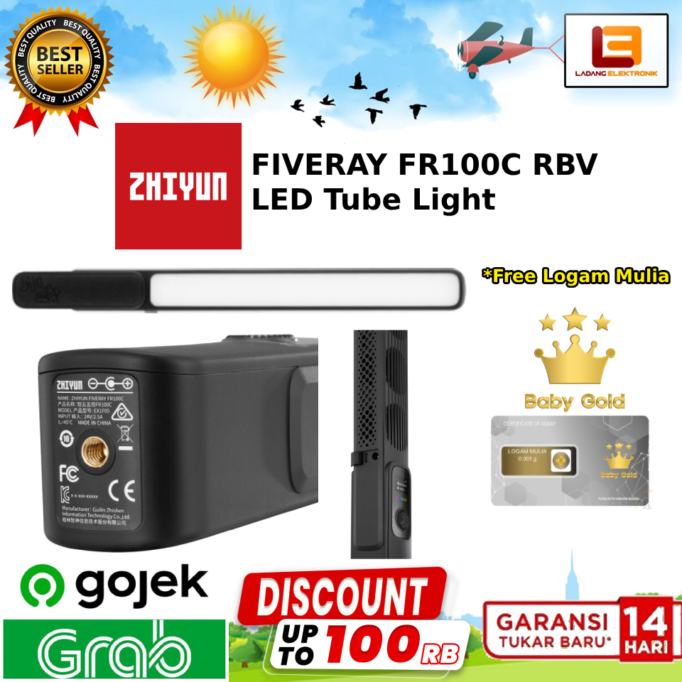 Jual Zhiyun Tech FIVERAY FR100C RBV LED Tube Light | Shopee Indonesia