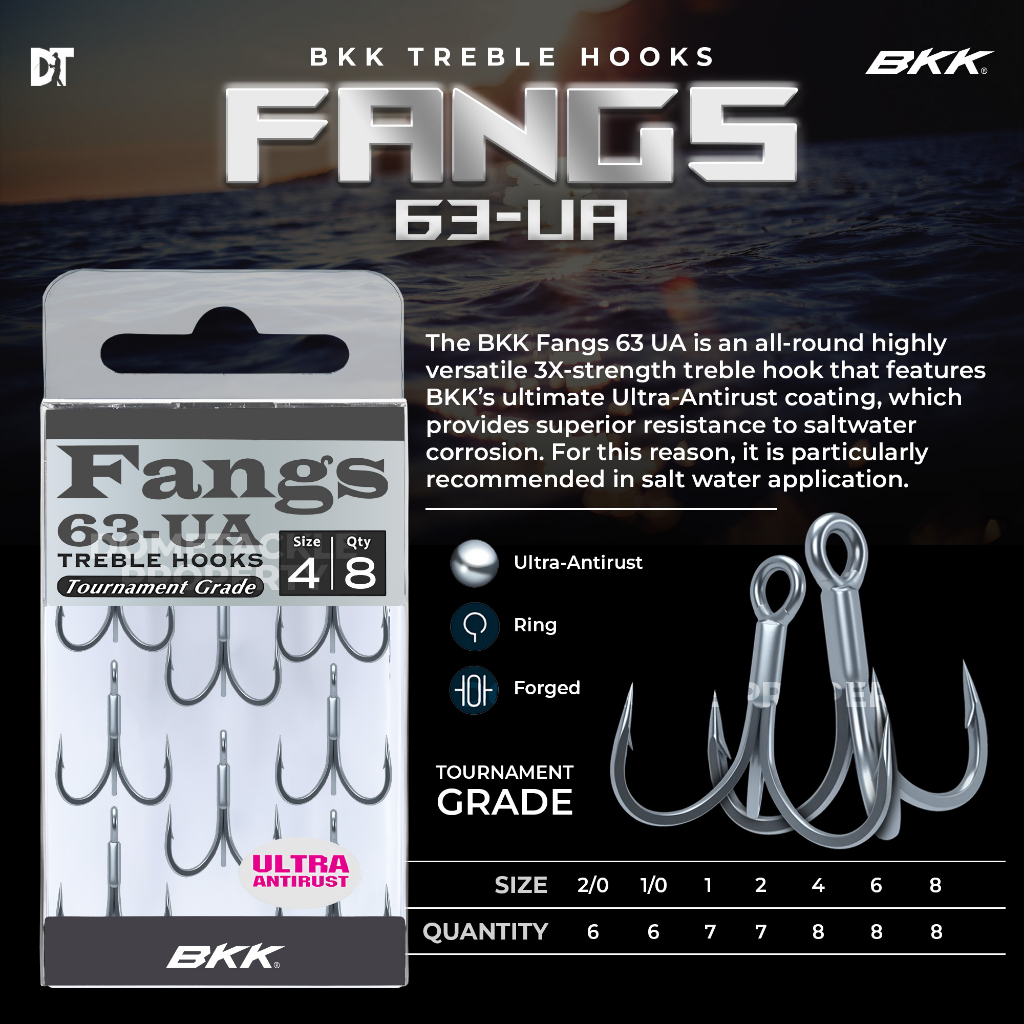 BKK Fangs-63 UA Treble Hook #1