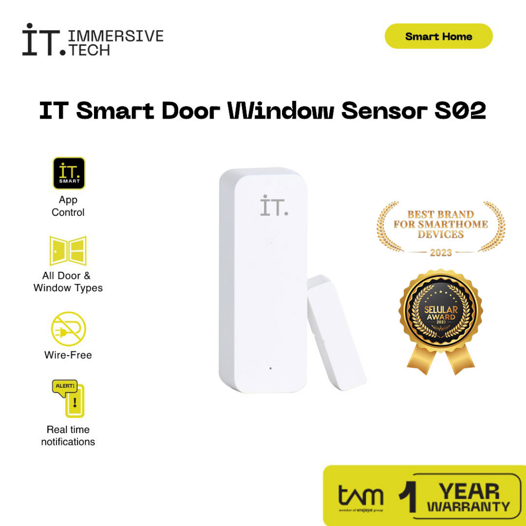 Jual IT Smart Door Window Sensor S02 Wireless Sensor Jendela Pintu Shopee Indonesia