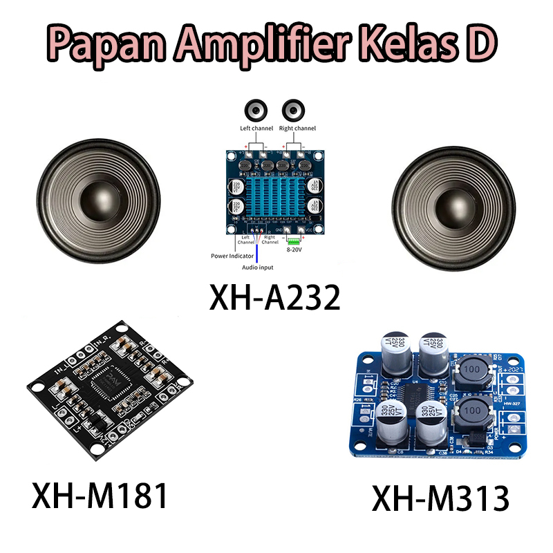 Jual XH M181 Xh M313 XH A232 TPA3118 Modul Penguat Daya Audio Digital Mono BTL 60Watt BTL Mono