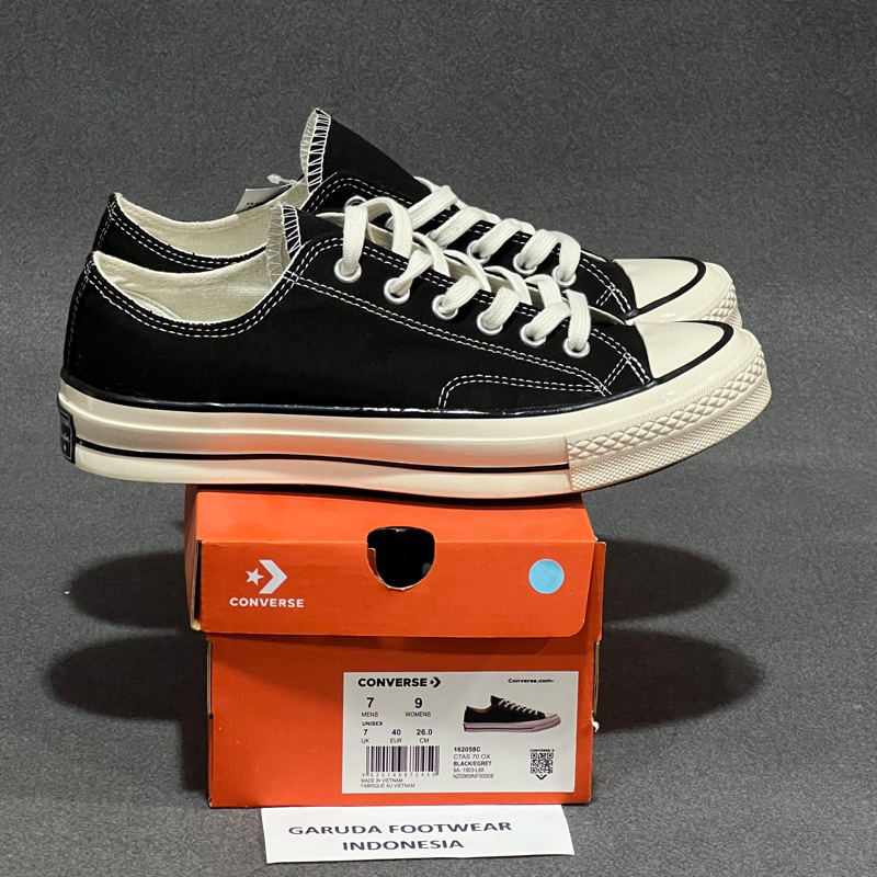 Cv02 Sepatu Converse 70s Black White Egret High Casual Sepatu Sekolah  Sepatu Premium