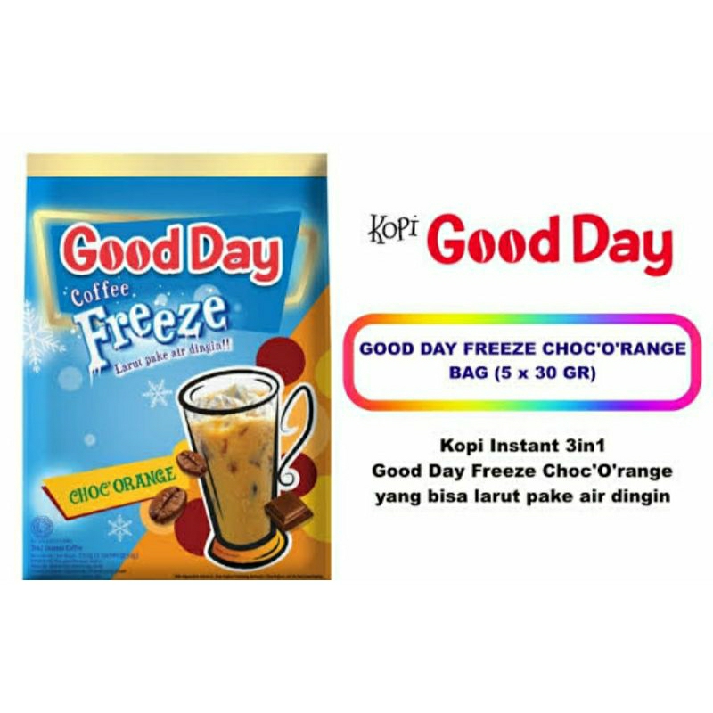 Jual Kopi Good Day Freeze Choco Orange Mocafrio Hazelnut Machiato Cookies And Cream 5 S