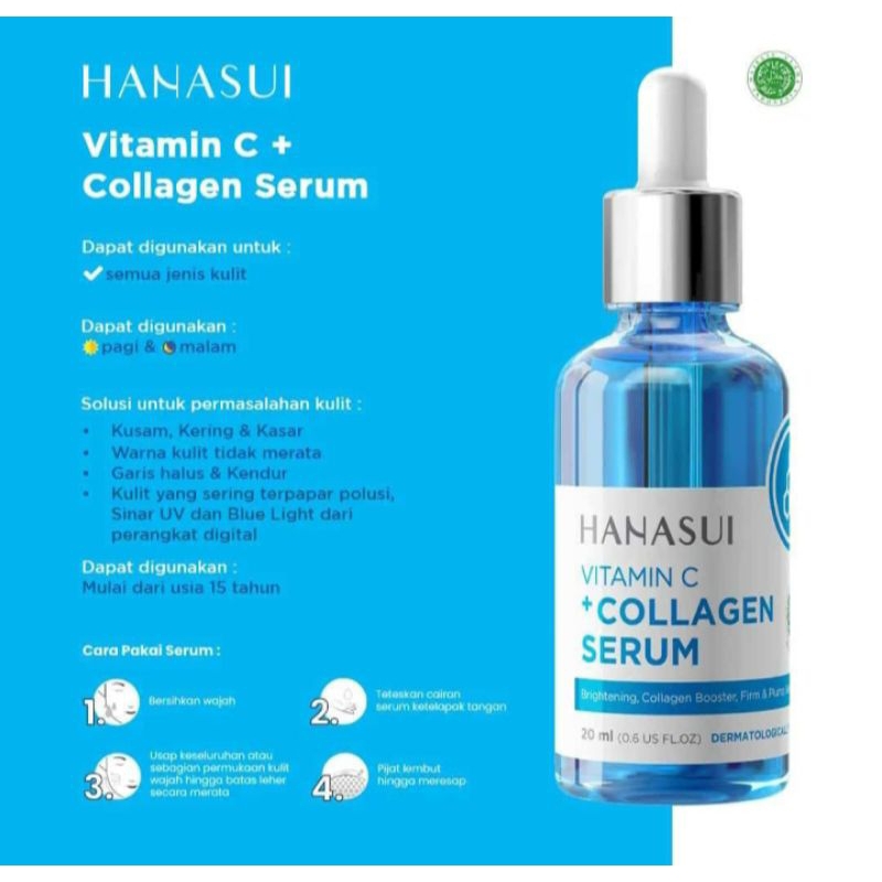 Jual HANASUI Serum Vitamin C + Collagen 20ml Renew (Biru) | Shopee ...