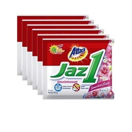 Jual ATTACK JAZ 1 RENTENG 50 GRAM ISI 6 DETERJEN BUBUK | Shopee Indonesia