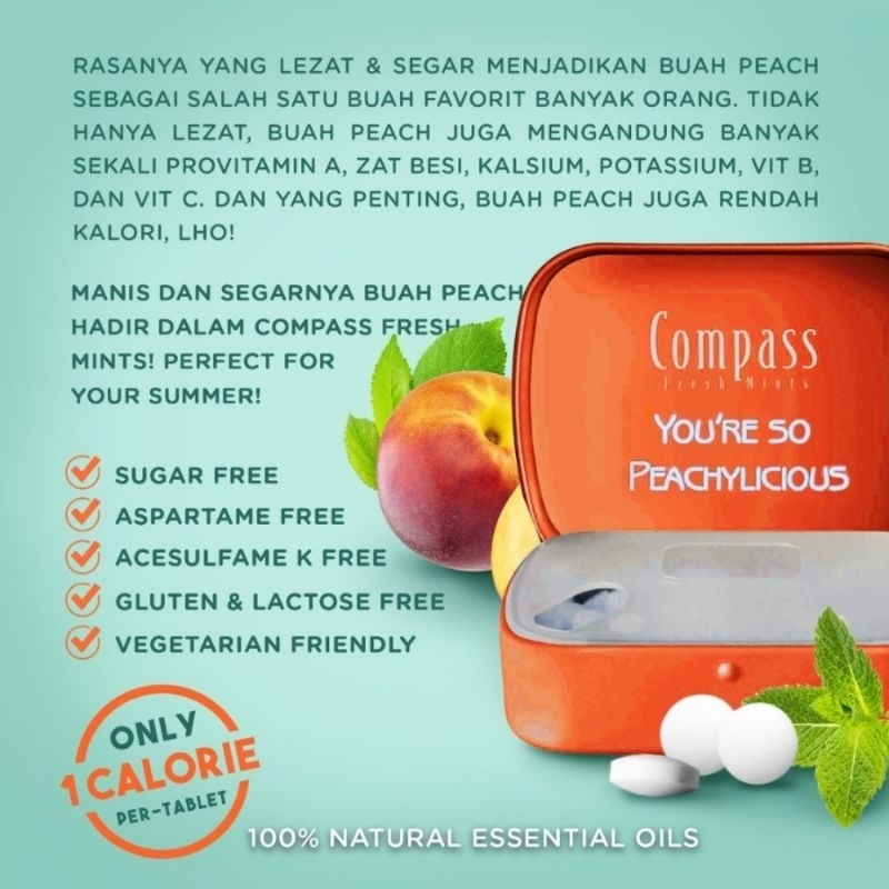 Jual [14gr] GLUTEN FREE Compass Fresh Mints Candy SUGAR FREE - Permen ...