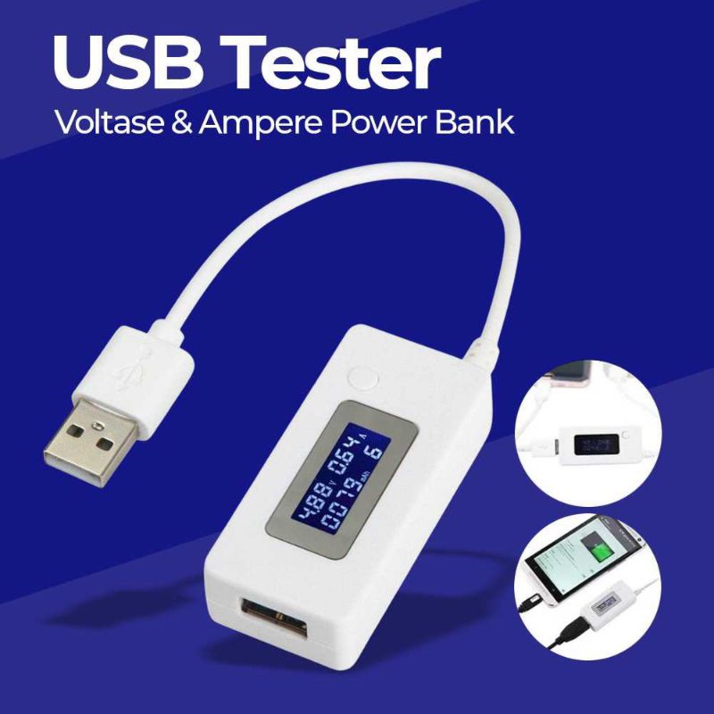 Jual xon tester USB test voltmeter ampere ammeter power charger voltage