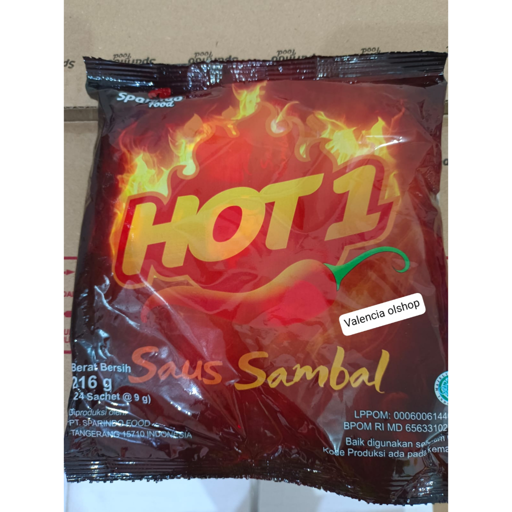 Jual Saos Sambel Hot 1 Sachet 24 Sachet 9 Gram Shopee Indonesia