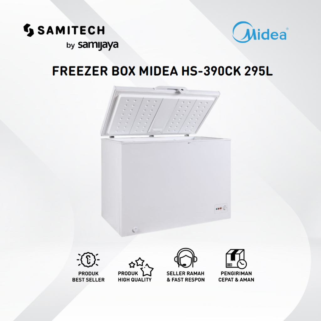 Jual FREEZER BOX MIDEA HS390CK/ HS 390 CK KAPSITAS 295L BERGARANSI