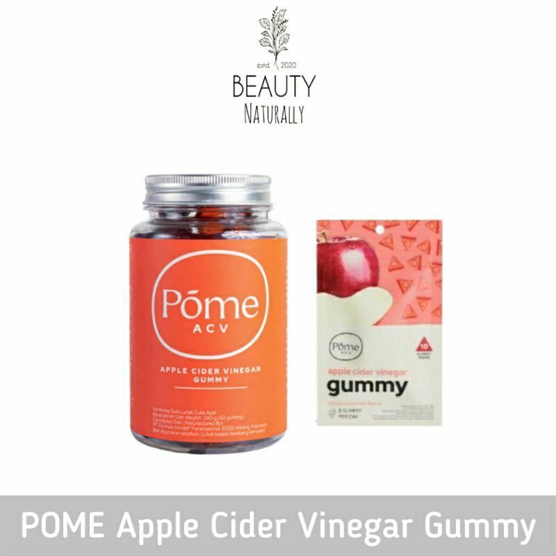 Jual EXP 12/2025 Pome Apple Cider Vinegar Gummies @60gummies / Sachet ...