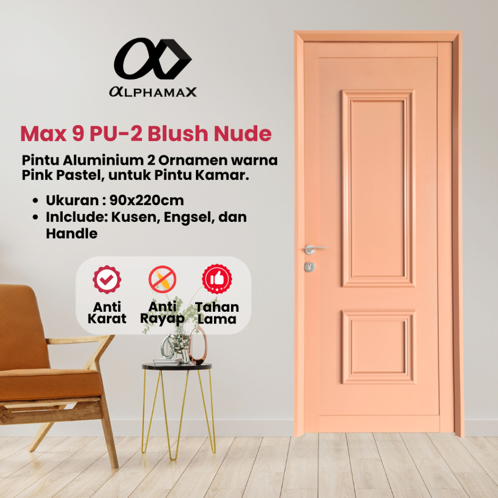 Jual Alphamax Max Pu Blush Nude Pintu Rumah Pintu Depan Pintu Utama Pintu Kamar Pintu