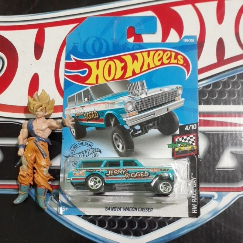 Hot Wheels 2019 HW Race Day – '64 Nova Wagon Gasser #198 – Nuovo