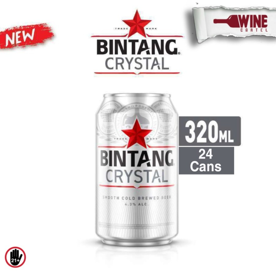 Jual BIR Bintang Crystal Can Beer Kaleng 320 ML X 24 Cans | Shopee ...