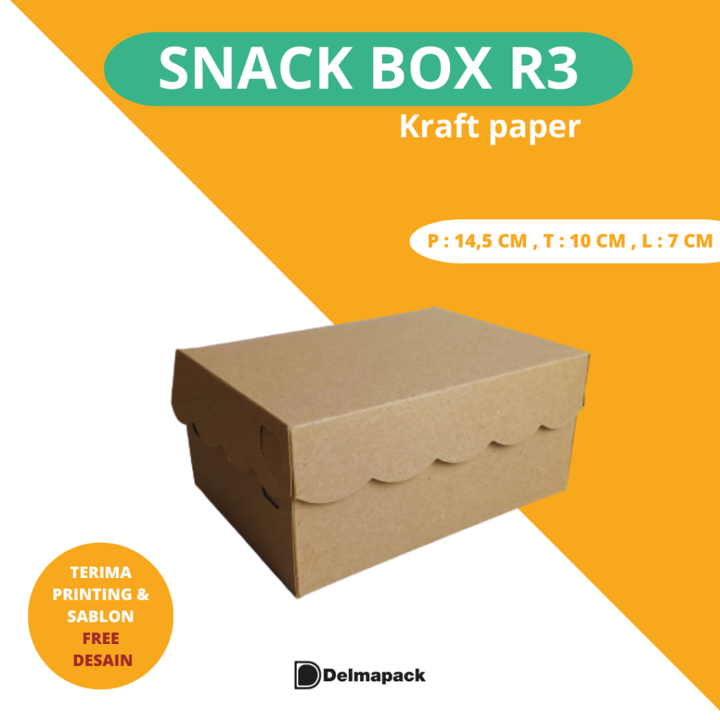 Jual Dus Snack R3 Kraft Kotak Kardus Kue Box Snack Renda Jendela Shopee Indonesia 5063