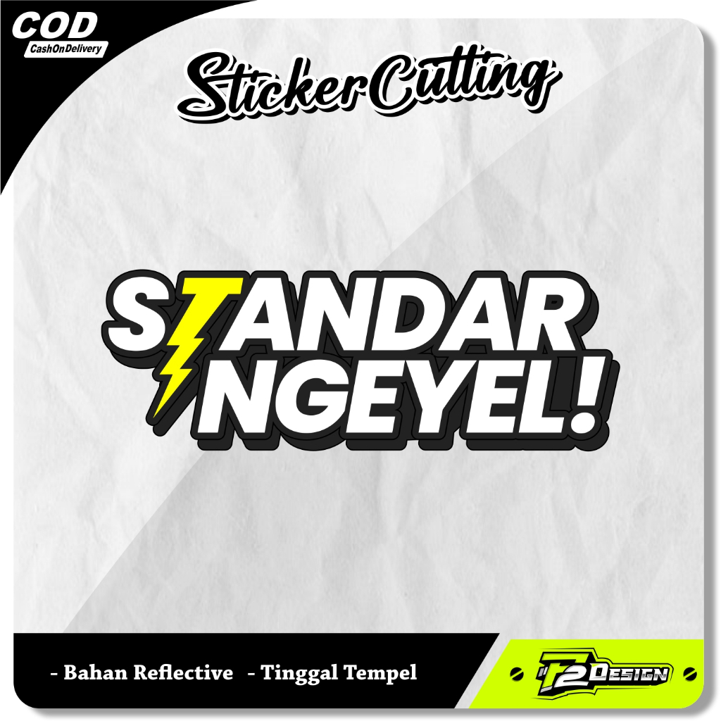 Jual Cutting Sticker Standar Ngeyel Ukuran Cm Stiker Reflective Shopee Indonesia