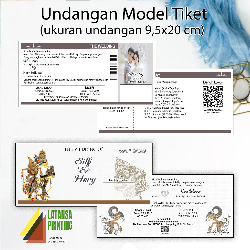 Jual Undangan Pernikahan Tiket Boarding Pass (tiket Pesawat) | Shopee ...