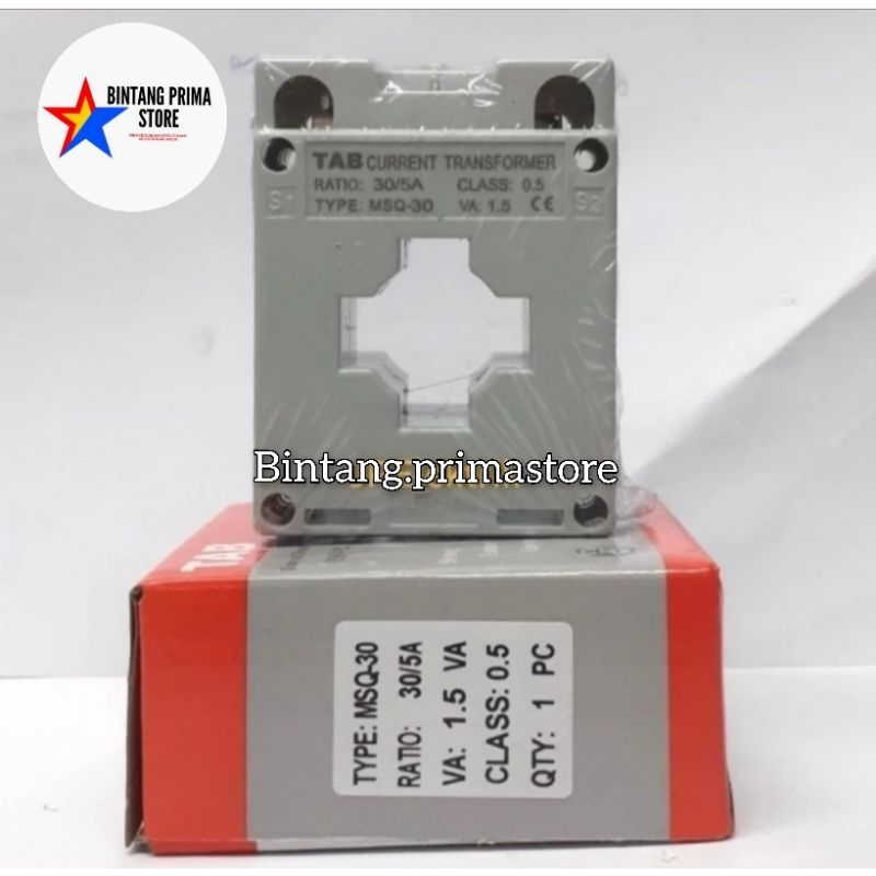 Jual Current Transformer/CT 30/50A-250/5A tipe MSQ-30 merk TAB | Shopee ...