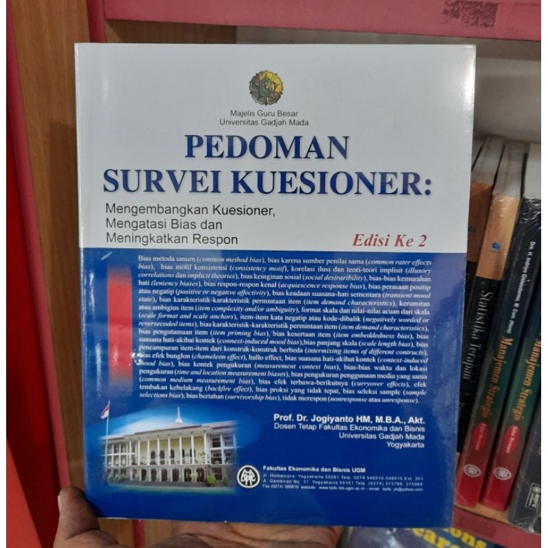 Jual Pedoman Survei Kuesioner Edisi 2 Jogiyanto Buku Original Bpfe Hvs Lebar Shopee Indonesia 1419