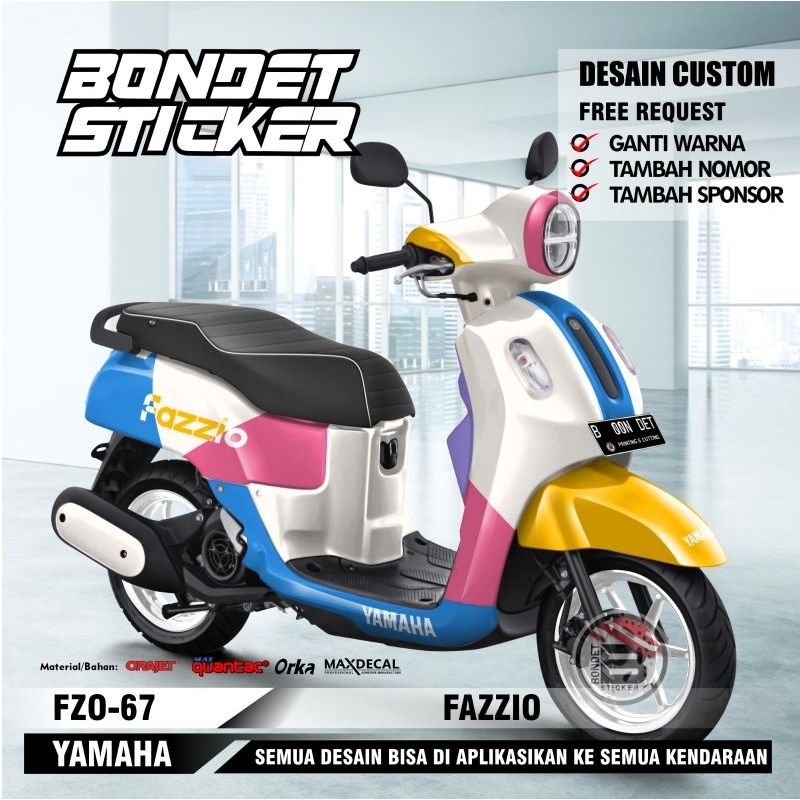 Jual stiker Decal Yamaha Fazzio Full Body FZ-67 | Shopee Indonesia