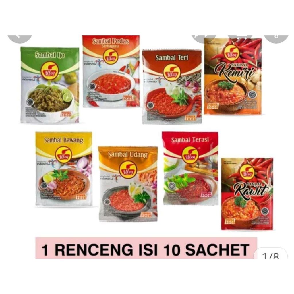 Jual Sambal Uleg Finna Kemasan Sachet 18gram10 Sachet Shopee Indonesia