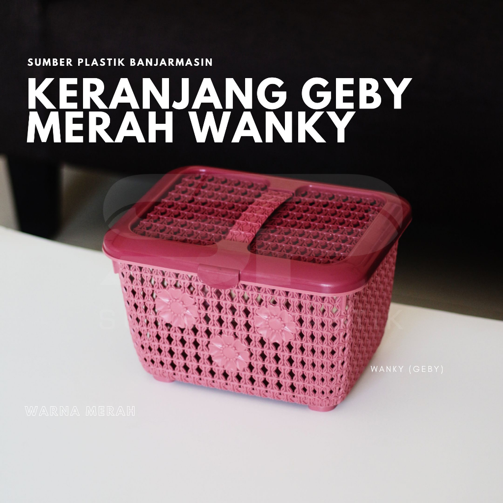 Jual Keranjang Geby Merah Bata Wanky Box Mini Keranjang Penyimpanan ...