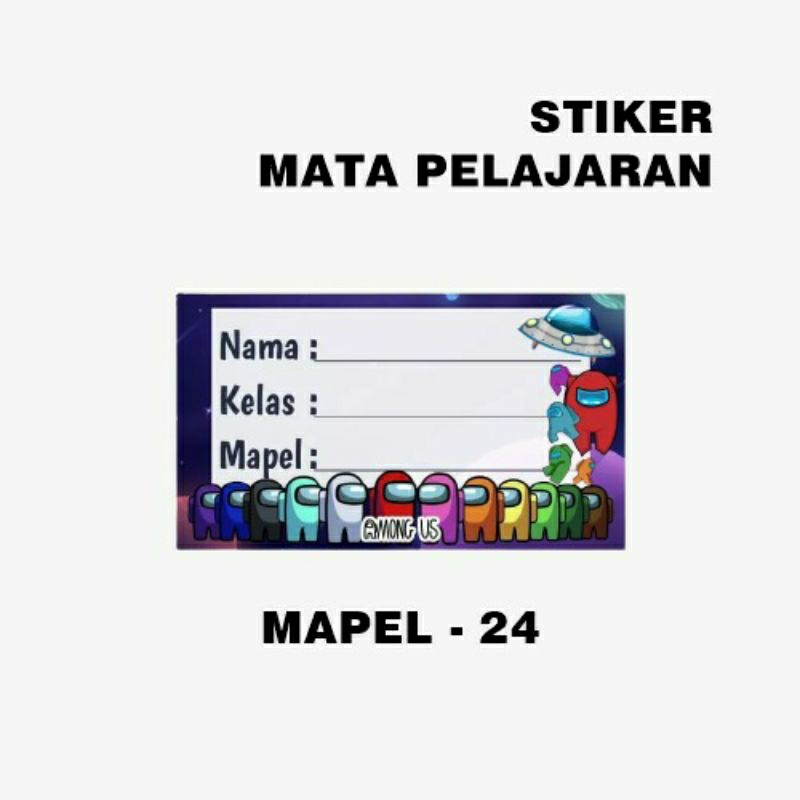 Jual Stiker Mapel - Label Buku Pelajaran Sekolah - Stiker Mata ...