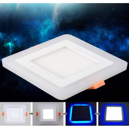 Jual LED Panel Light 2in1 Plafon 6W+3W 2 Kotak Warna Putih Biru/Kuning ...