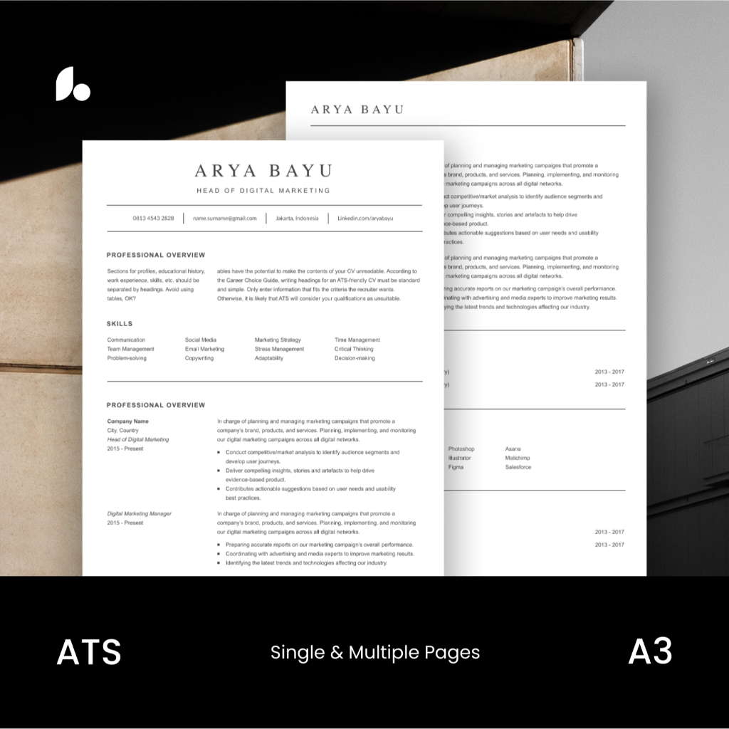 Jual Professional CV Design (ATS) | Shopee Indonesia