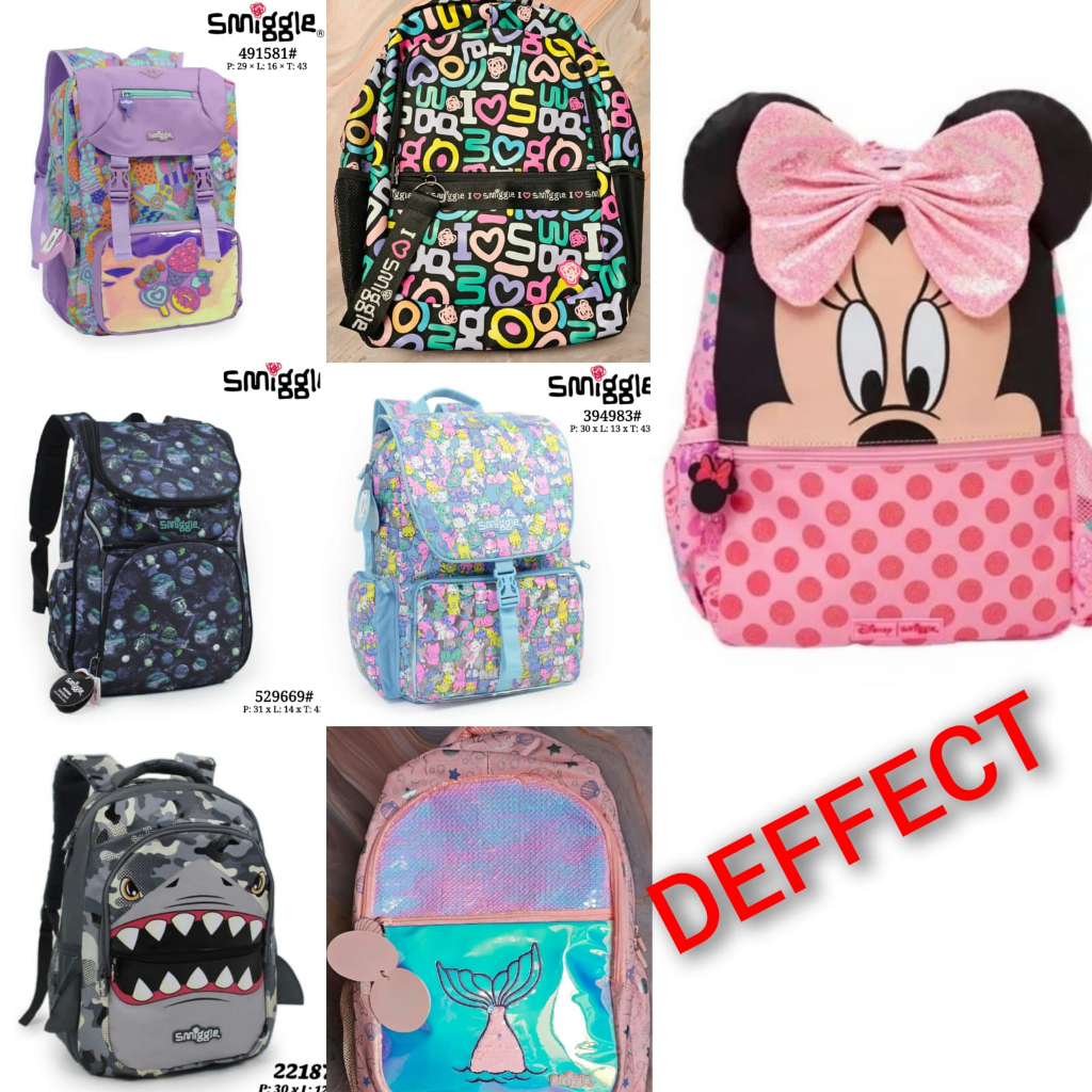 Jual SMIGGLE backpack ransel reject defect Shopee Indonesia