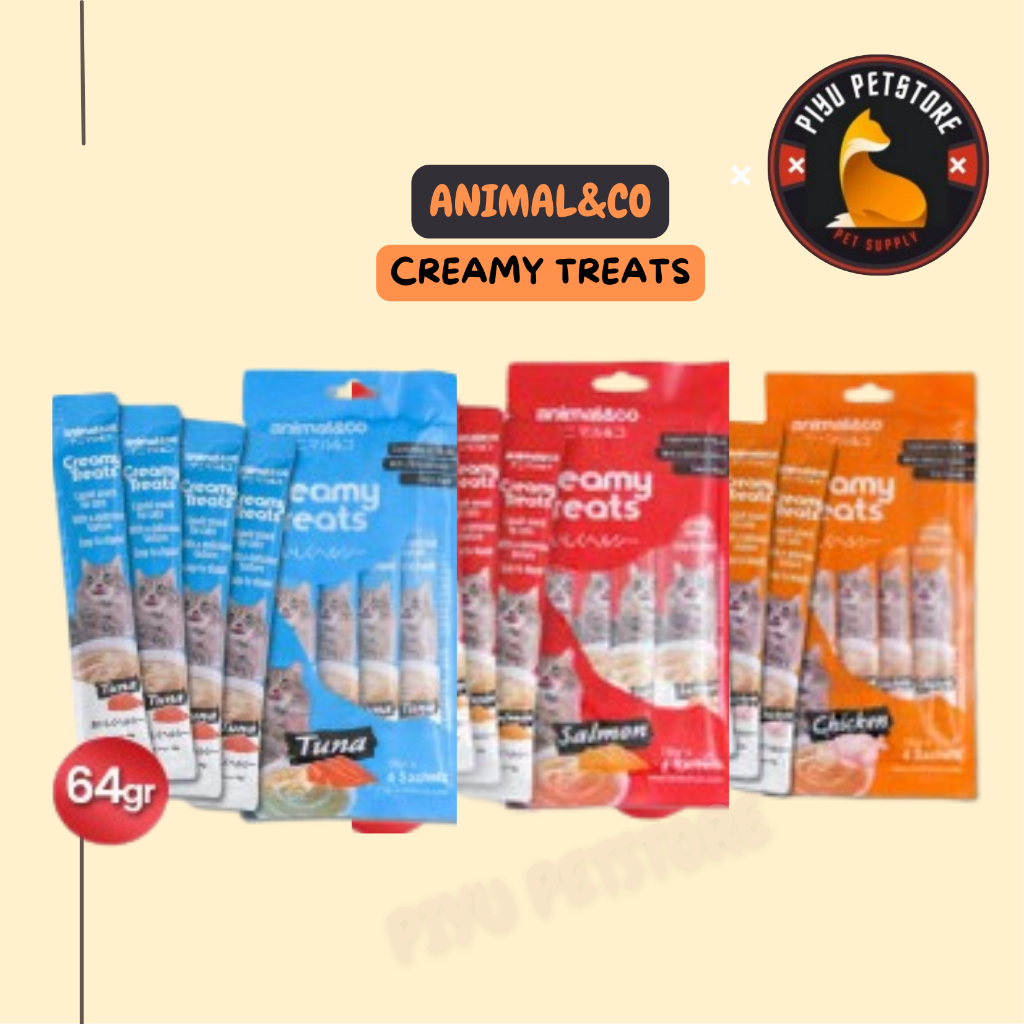 Jual Snack Kucing Animal&co Creamy Treats / Cemilan Kucing isi 4 pcs (16gr x 4) Shopee Indonesia