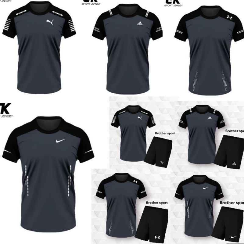 Jual BAJU OLAHRAGA PRIA DAN WANITA DEWASA KAOS GYM SLIM FIT KAOS FITNES