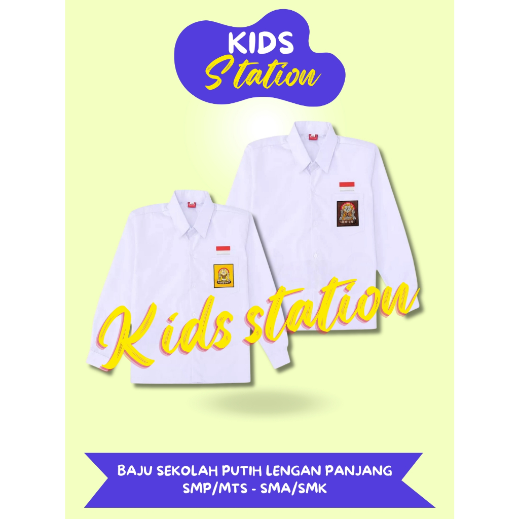 Jual Baju Seragam Sekolah OSIS Putih SMP SMA Lengan Panjang Anak Laki ...